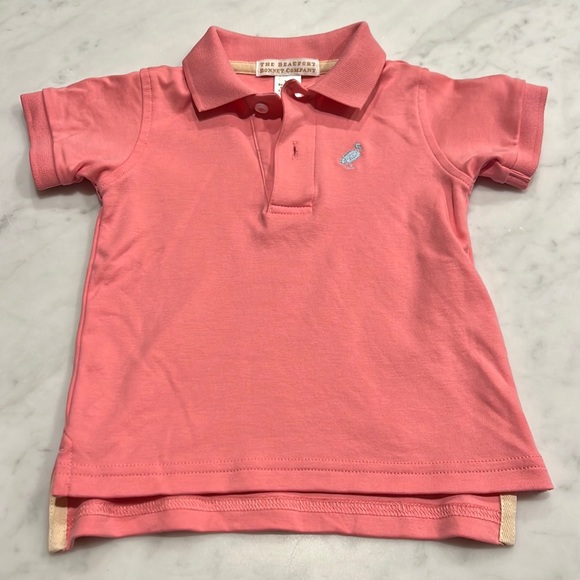 The Beaufort Bonnet Company Other - TBBC Prim & Proper Polo Hamptons Hot Pink With Buckhead Blue Stork